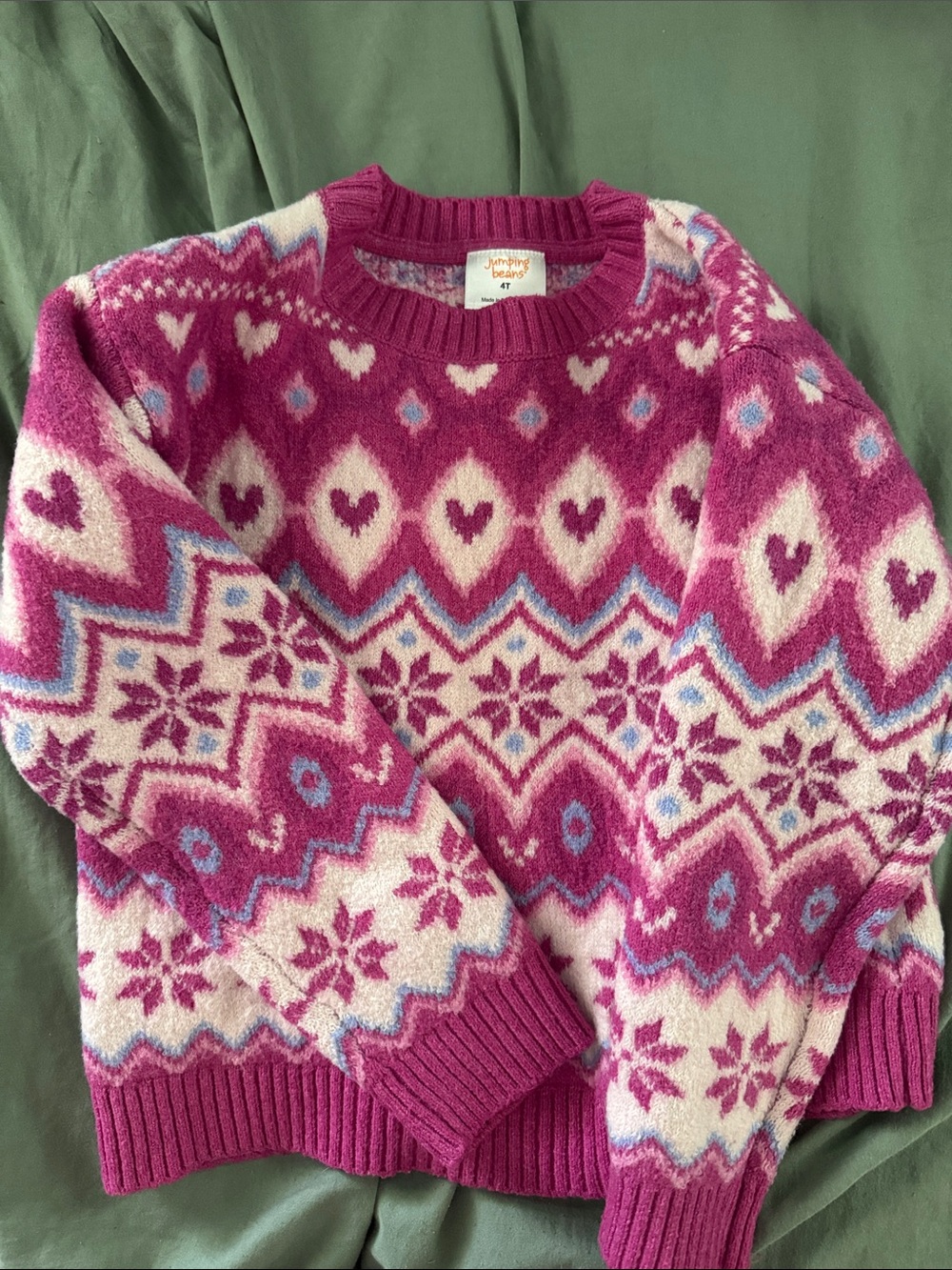 Jumping Beans Magenta Winter Sweater